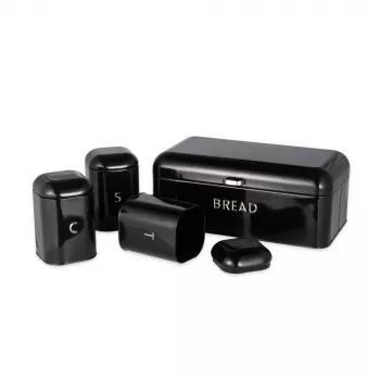 Salter BW14045B Boston Set de 4 piezas para encimera, negro