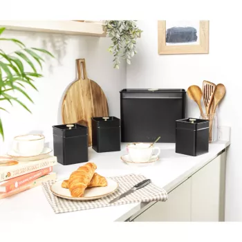 Salter BW14372 Alchemy set de 4 piezas para encimera, negro