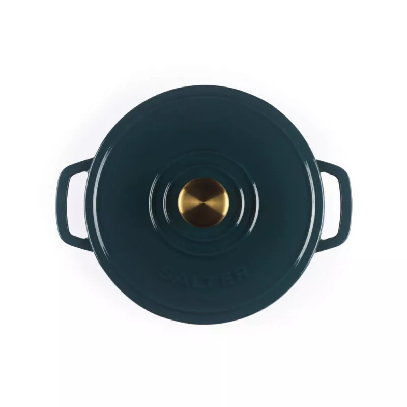 Salter BW14433GR olla baja de hierro fundido Chester 2L 20 cm, verde