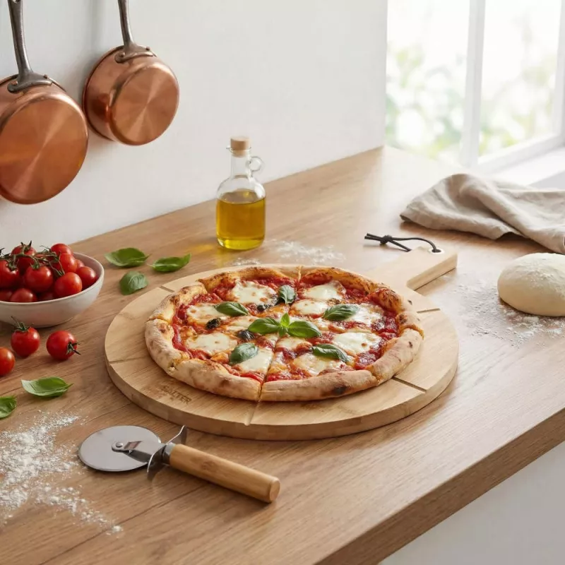 Salter BW14821 Toronto Set de tabla para pizza de 12 pulgadas con cortador
