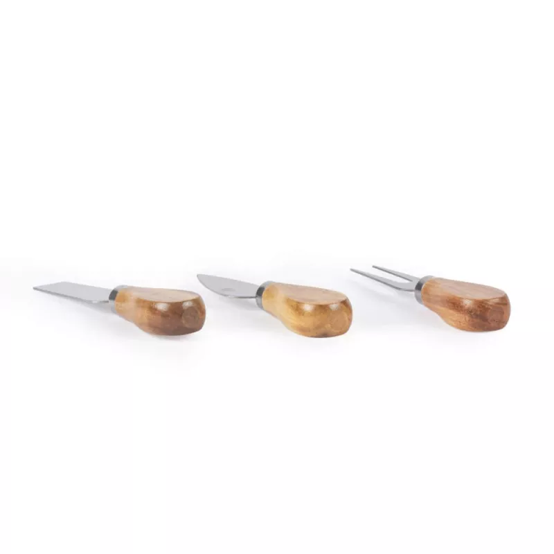 Salter BW14826 Toronto Set de tabla para queso, madera de acacia, 3 cuchillos