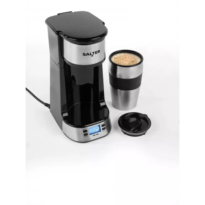 Salter EK2732FVDE cafetera digital - 1,5 l, 12 tazas, negro y plata