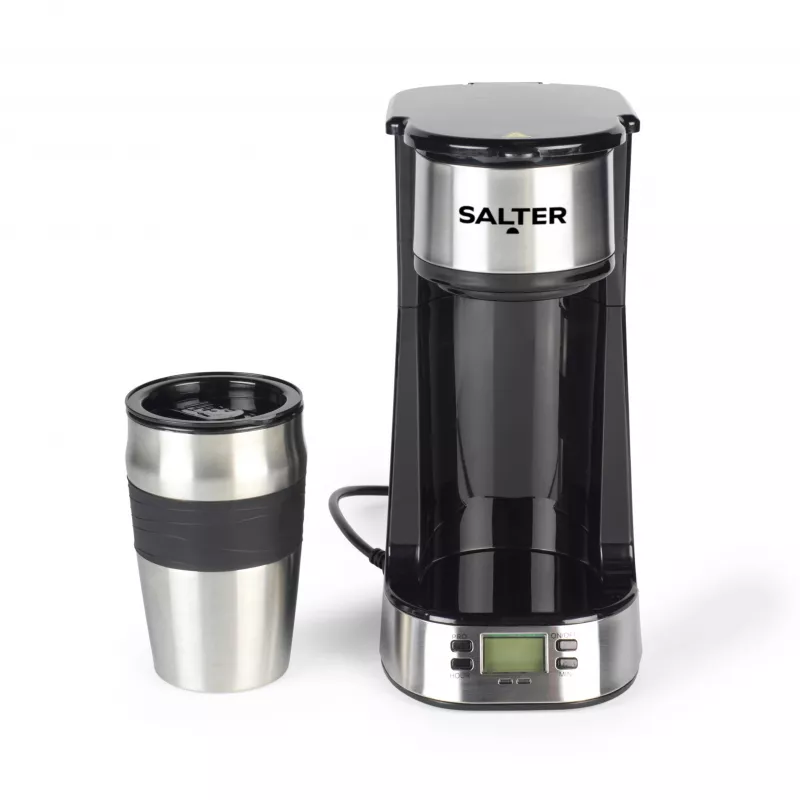 Salter EK2732FVDE cafetera digital - 1,5 l, 12 tazas, negro y plata