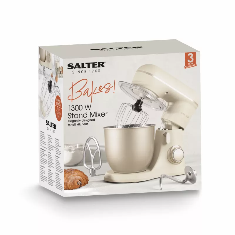 Salter EK5511SBOFVDE Bakes batidora de pie 1000W 5L negra