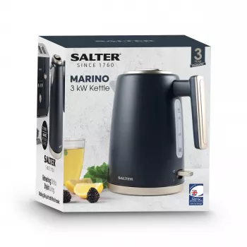 Salter EK5561BGRYFVDE hervidor de agua rápida Marino - 1,7 l, 3000 W, acero inoxidable, gris