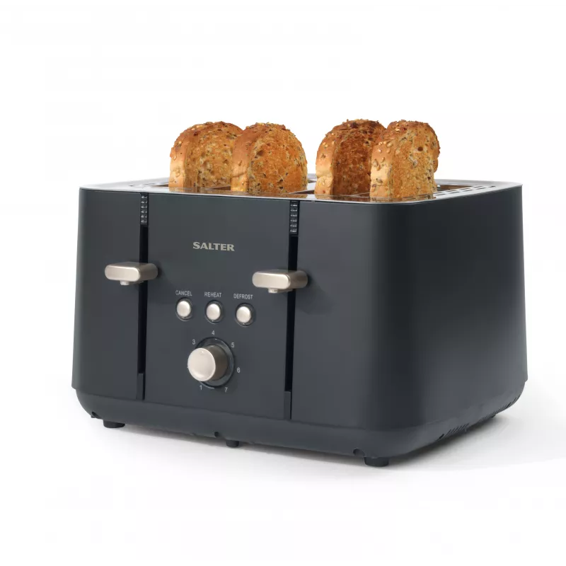 Salter EK5565BGRYFVDE tostadora Marino de 4 rebanadas - gris acero inoxidable