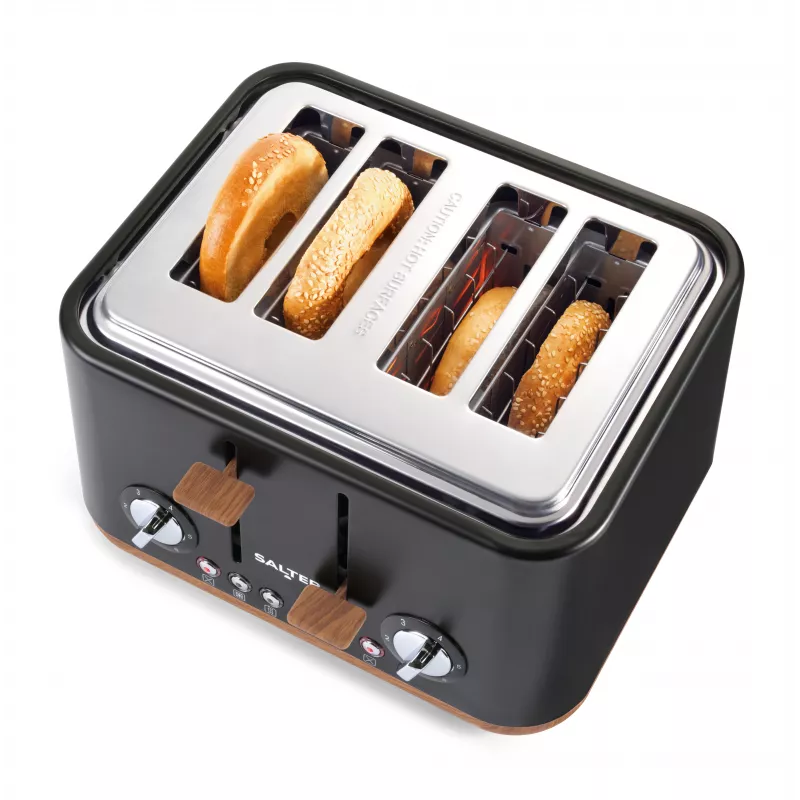 Salter EK5823BLKVDE Toronto tostadora de 4 rebanadas - acero inoxidable negro