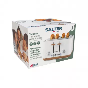 Salter EK5823WHTVDE Toronto tostadora de 4 rebanadas