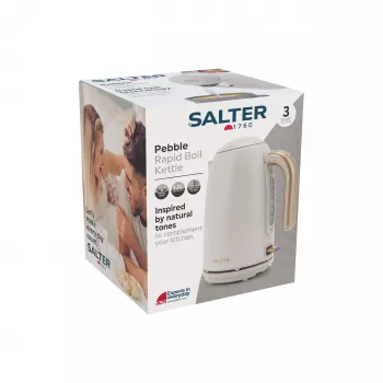 Salter EK6085OBVDE hervidor de agua rápida Pebble 1,7L 3000W negro obsidiana