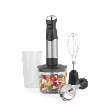Salter EK6653VDE set de batidora 4 en 1, 500W, jarra de cristal 1,5L, negro/plata