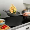 Salter Marblestone wok 28cm gris - aluminio forjado, antiadherente, apto para inducción