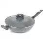 Salter Marblestone wok 28cm gris - aluminio forjado, antiadherente, apto para inducción