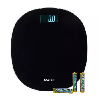 Salter SA00709BFEU12 báscula electrónica redonda, negra