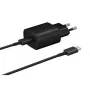 Samsung Cargador de viaje 25W + cable de datos USB-C/USB-C negro (OOB Bulk) (EP-TA800EBE + EP-DA905BBE)