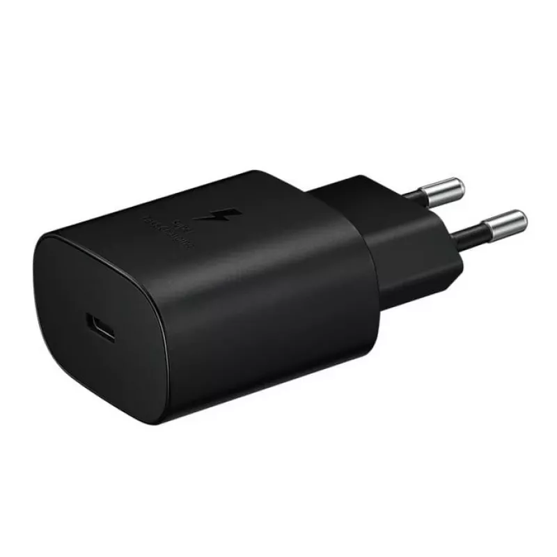 Samsung adaptador de viaje de carga súper rápida USB-C de 25W con cable USB-C a USB-C - negro
