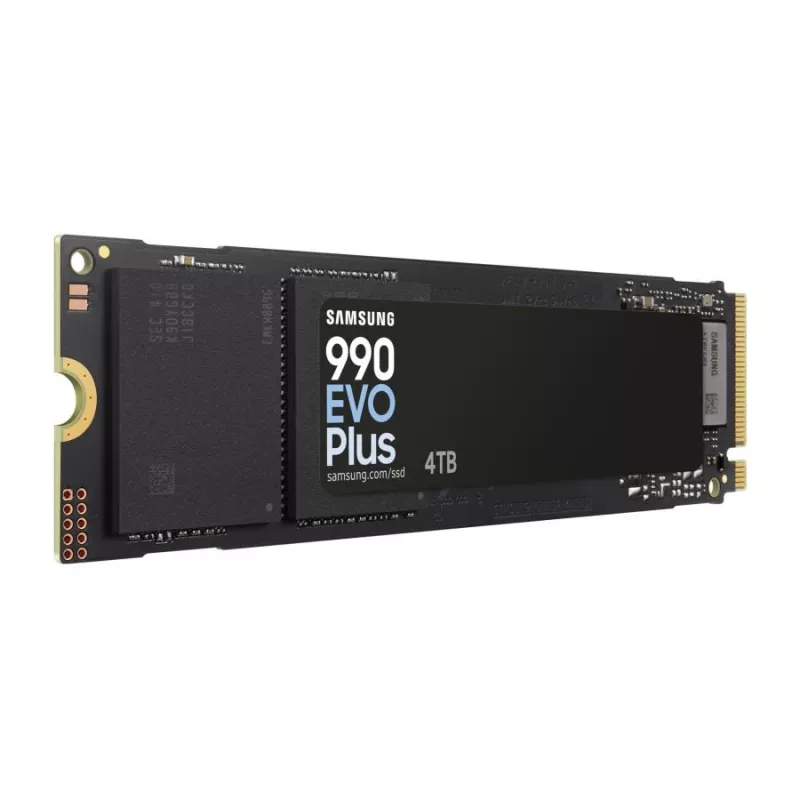 SSD Samsung 990 EVO Plus 4TB M.2 PCIe 4.0 NVMe, 7150 MB/s lectura, 6900 MB/s escritura, 1,35 M IOPS, Negro