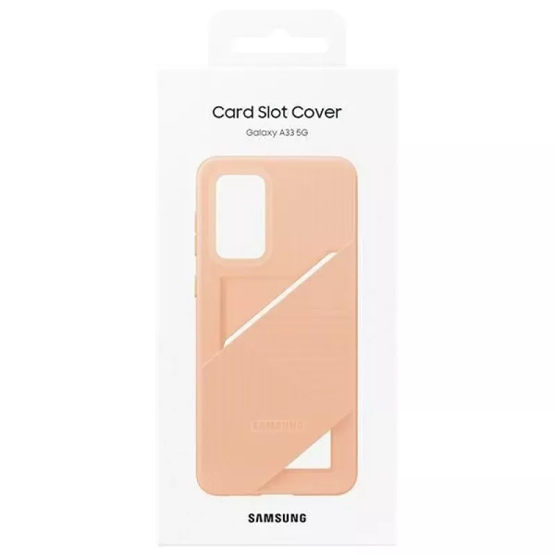 Samsung EF-OA336TPEGWW funda con compartimento para tarjetas para Galaxy A33 5G, melocotón