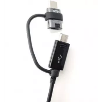 Samsung EP-DG950DBE Cable de datos microUSB combo con adaptador USB-C 1,4 m Negro (Bulk)