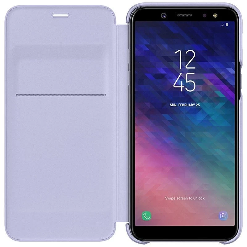 Samsung funda tipo cartera para Galaxy A6+ (2018) lila