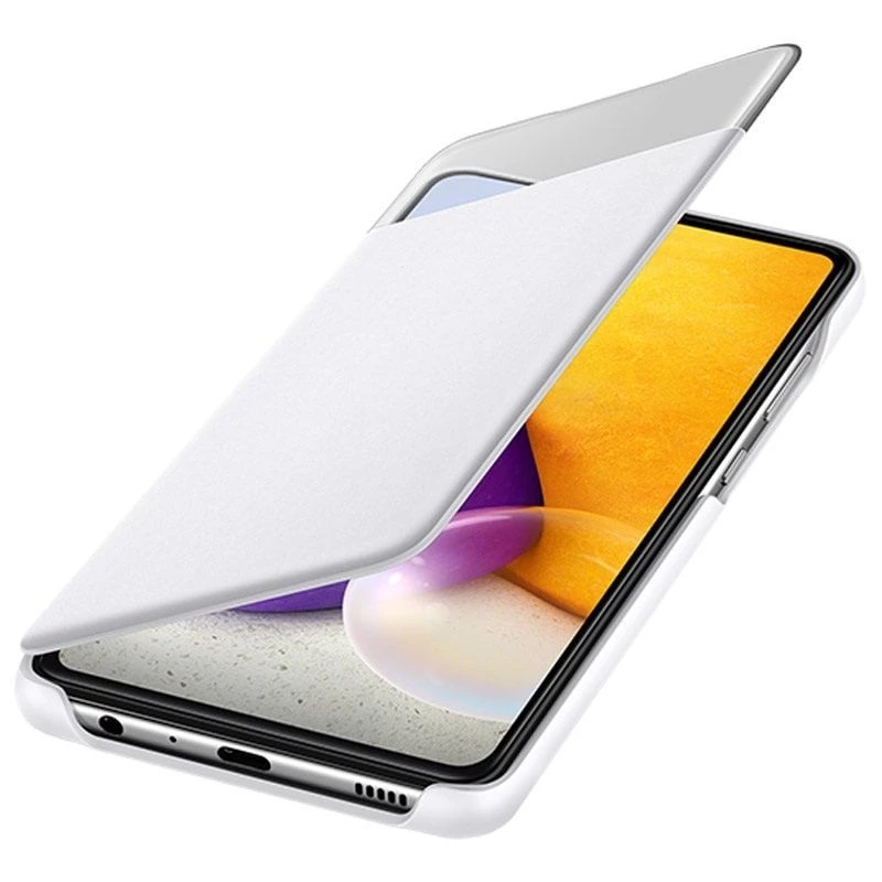 Funda cartera Smart S View para Samsung Galaxy A72 Blanca