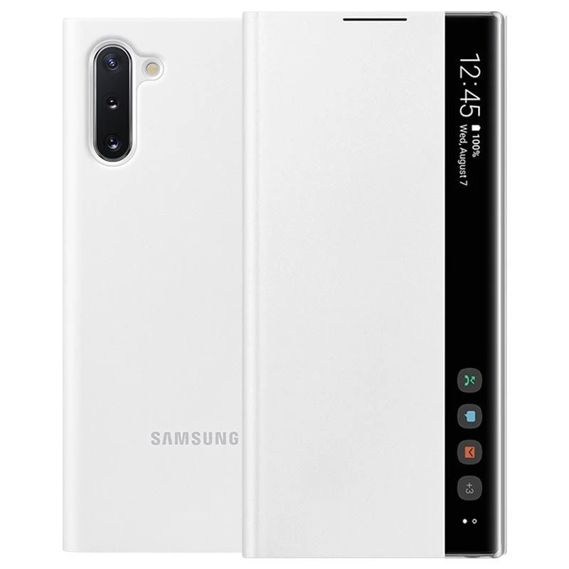 Funda con vista transparente Samsung Galaxy Note 10 blanca