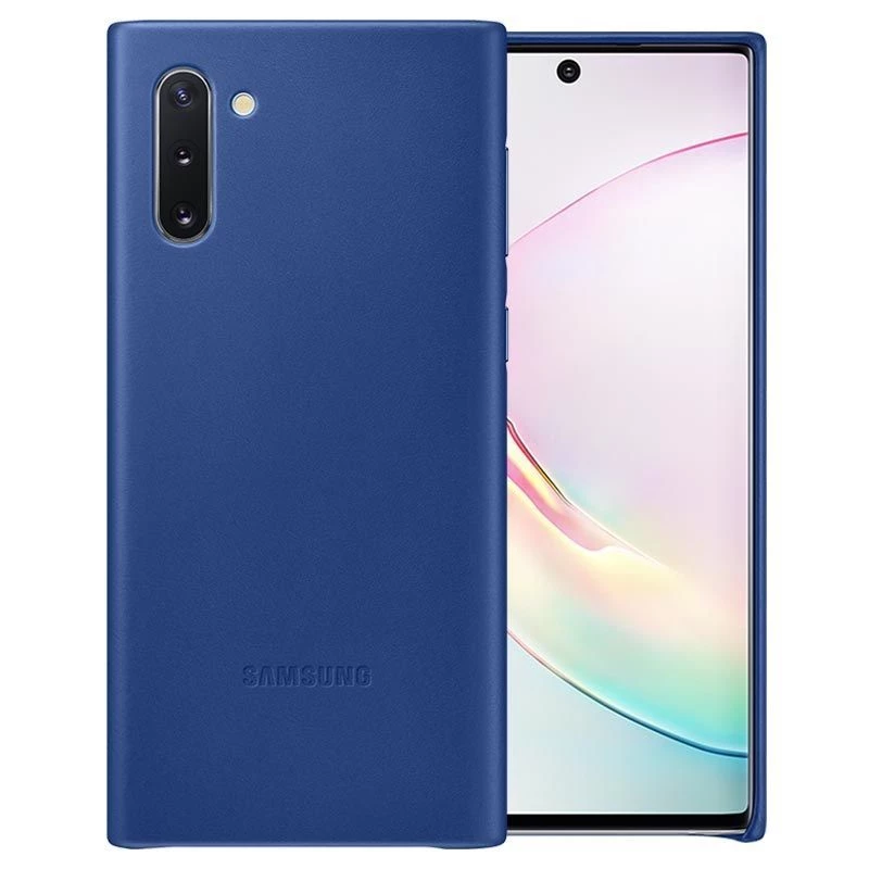 Samsung Funda de piel para Galaxy Note 10 Azul