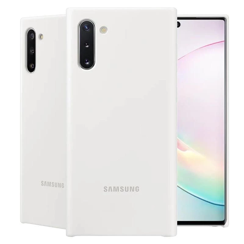 Samsung Funda de Silicona para Galaxy Note 10 Blanca