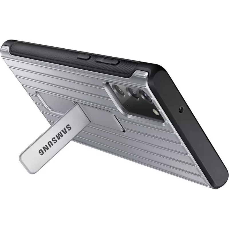 Samsung Galaxy Note 20 / Note 20 5G Funda protectora con soporte Plateado