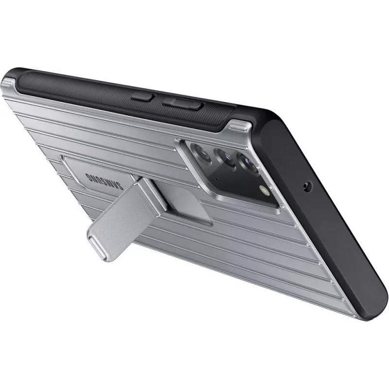 Samsung Galaxy Note 20 / Note 20 5G Funda protectora con soporte Plateado