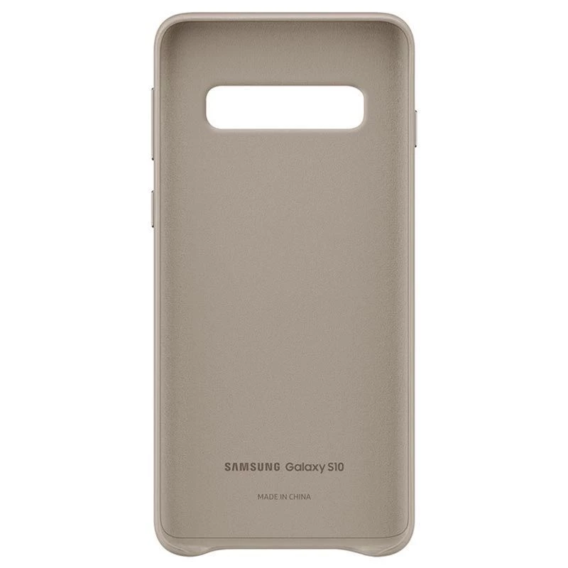 Samsung Galaxy S10 funda de piel EF-VG973LJEGWW gris