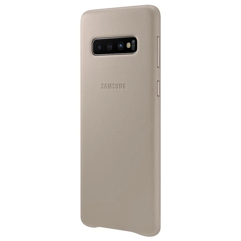 Samsung Galaxy S10 funda de piel EF-VG973LJEGWW gris