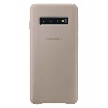 Samsung Galaxy S10 funda de piel EF-VG973LJEGWW gris
