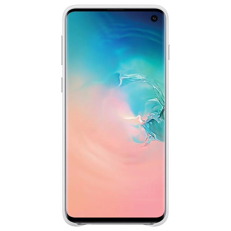Samsung Galaxy S10 funda de piel blanca
