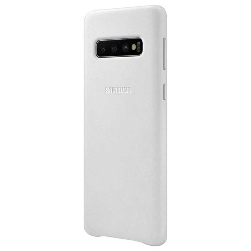 Samsung Galaxy S10 funda de piel blanca