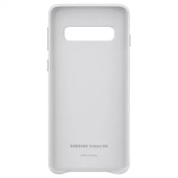 Samsung Galaxy S10 funda de piel blanca