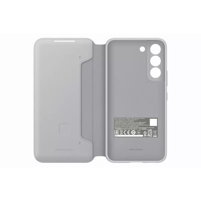 Funda Smart LED View para Samsung Galaxy S22 gris claro