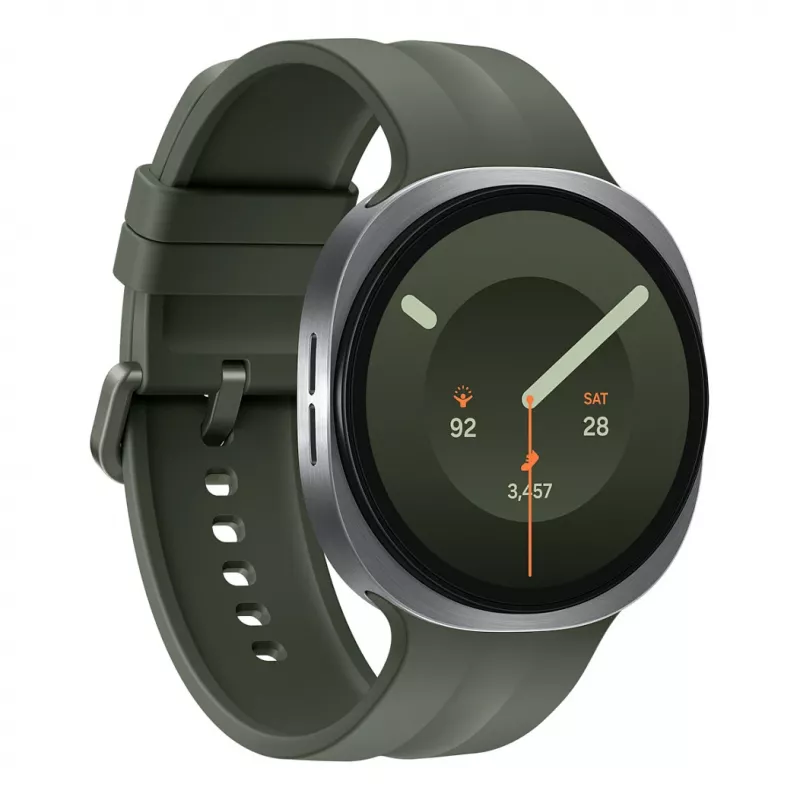 Samsung Galaxy Watch9 LTE 44 mm Silver smartwatch con correa deportiva Olive M/L