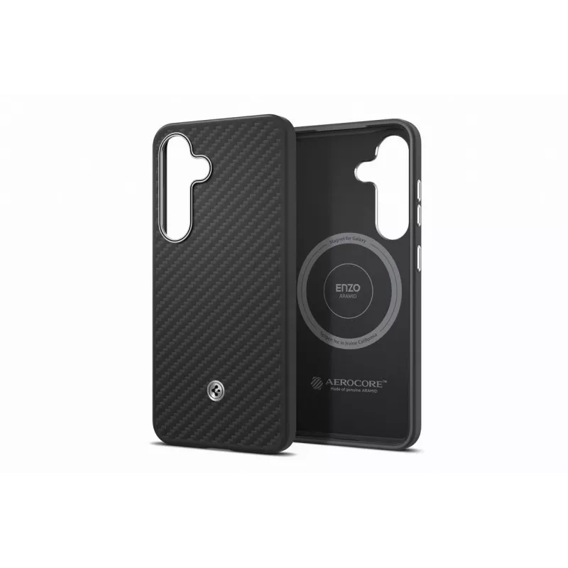 Funda Enzo Aramid Samsung GP-FPS931PGABW para Samsung Galaxy S25, negro plata