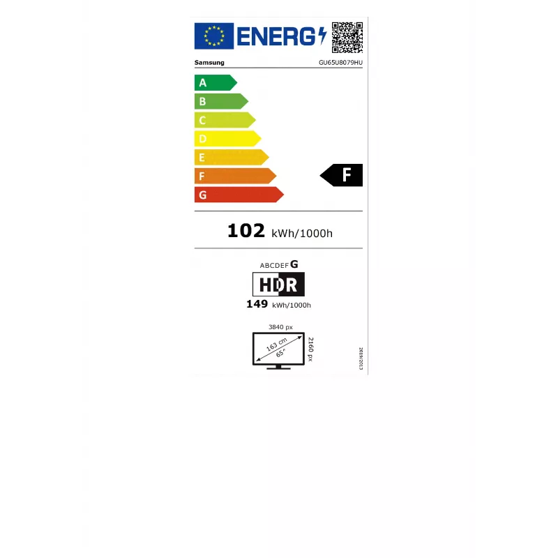 Samsung GU65U8079HUXZG U8079H Smart TV LED 4K Ultra HD de 65 pulgadas, Vision AI, Tizen, 60 Hz, Wi-Fi, 3x HDMI, USB, LAN, negro