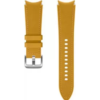 Samsung correa Hybrid Leather para Galaxy Watch4, Watch5, Watch6 (20 mm, M/L, amarillo mostaza)