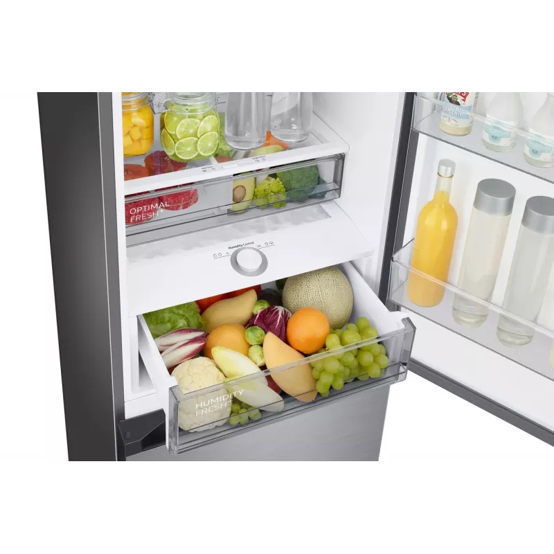 Samsung RB38C7B6BS9/EF Frigorífico combi con congelador abajo, 390L volumen total, No Frost, compresor Digital Inverter, acabado acero inoxidable, Wi-Fi SmartThings
