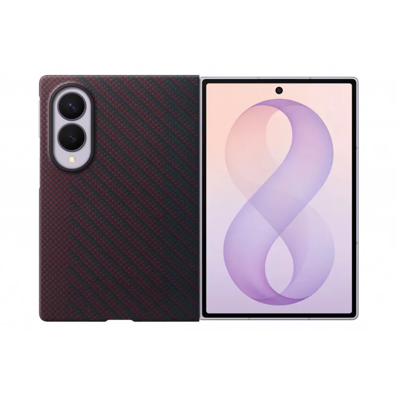 Samsung EF-KF971 Carbon Magnet funda para Galaxy Z Fold8, rojo