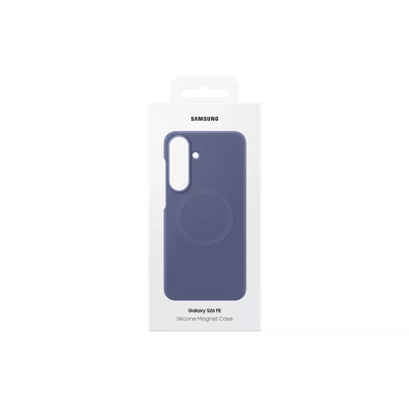 Funda con imán de silicona Samsung para Galaxy S26 FE, azul violeta