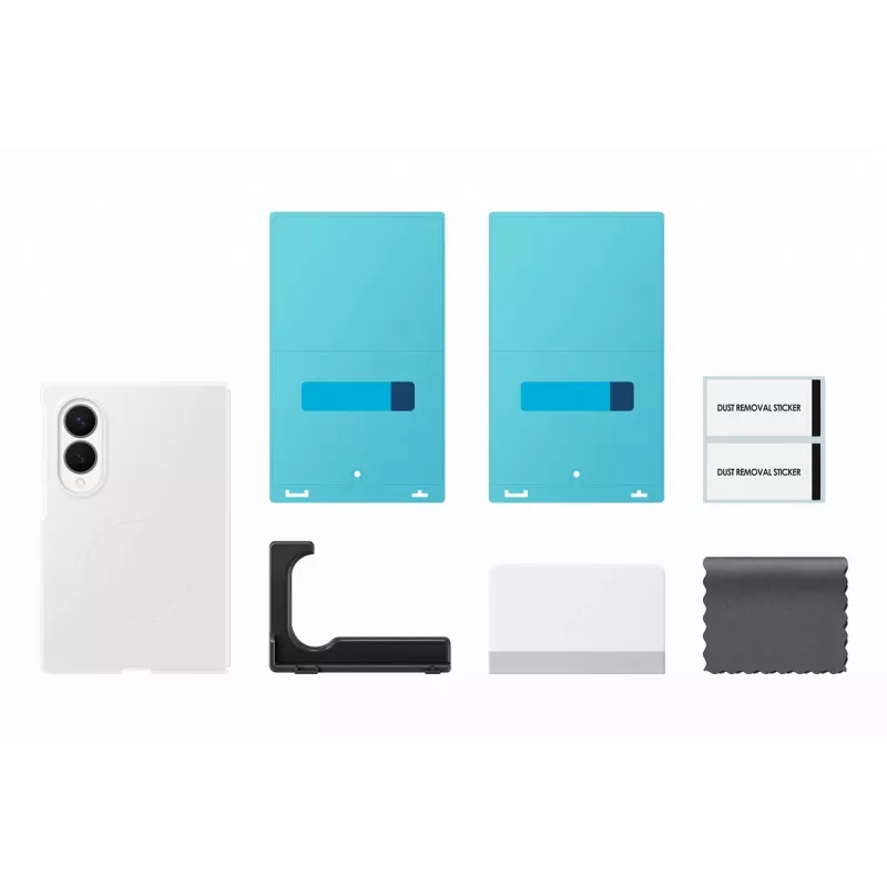 Samsung funda de silicona con imán para Galaxy Z Fold 8 - blanca (compatible con MagSafe)