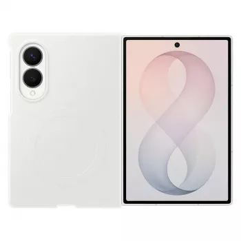 Samsung funda de silicona con imán para Galaxy Z Fold 8 - blanca (compatible con MagSafe)
