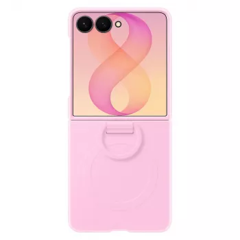 Samsung Funda con Anillo Magnético de Silicona para Galaxy Z Flip8 - Violeta