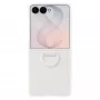 Samsung Funda con anillo magnético de silicona para Galaxy Z Flip8, blanca