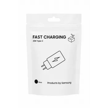 Adaptador de viaje Samsung TA800 25W USB-C PD PPS cargador de pared, negro