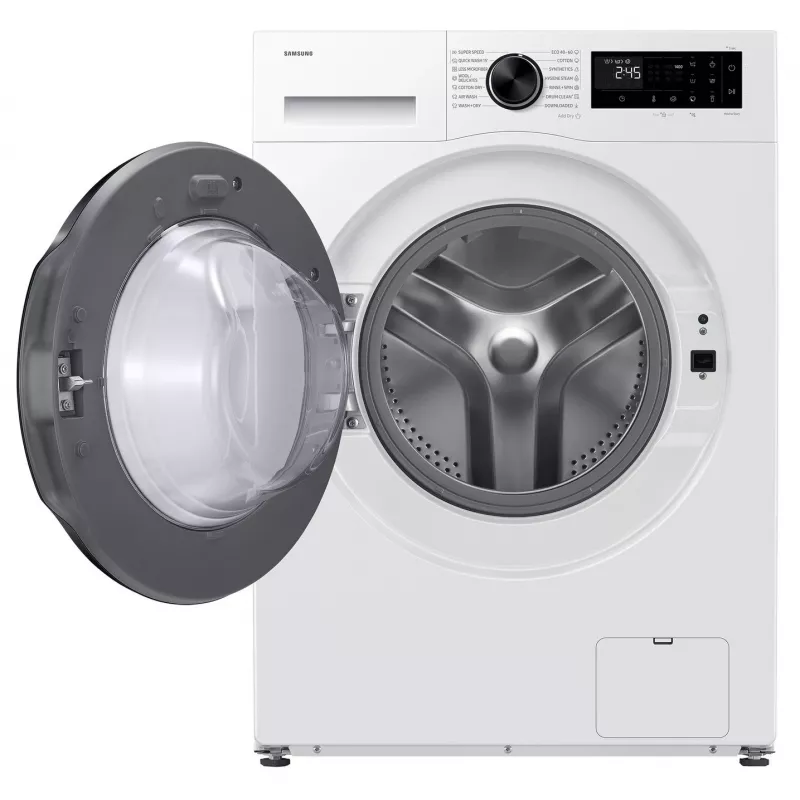 Lavadora con secadora Samsung WD90HG5U34BELE, 9 kg lavado / 6 kg secado, 1400 rpm, blanca