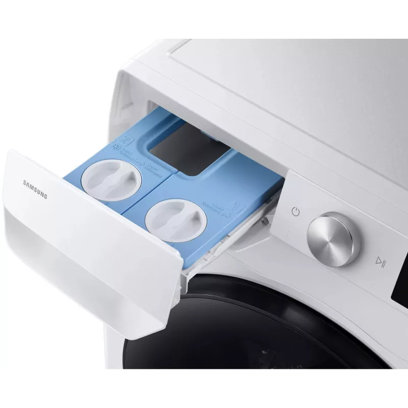 Lavadora secadora independiente Samsung WD90HG6U94BEU4, 9 kg lavado / 6 kg secado, 1400 rpm, EcoBubble, blanca